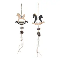 Wooden Rocking Horse Hanging Decoration- Assorted Designs image