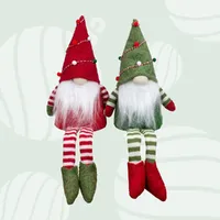 40cm Red Or Green Christmas Gnome Shelf Sitter- Assorted Colours image