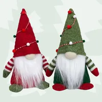 25cm Christmas Gnome With Festive Hat & Stripey Clothes- Assorted Colours image