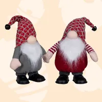 40cm Dancing Gnome In Red Or Grey Clothes & Red Hat- Assorted Colours image