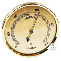 8.4cm Gold Hygrometer Insert With Gold Dial By FISCHER image