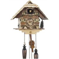 Black Forest Battery Chalet Cuckoo Clock 22cm By Trenkle image