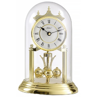 23cm Gold Anniversary Clock With White Embossed Dial By HALLER image