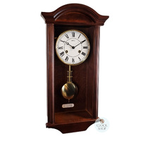 53cm Walnut 14 Day Mechanical Striking Wall Clock By AMS image