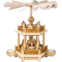 35cm Two Tier Nativity Christmas Pyramid By Richard Glässer image