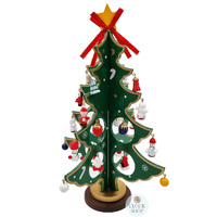 30cm Green Rotatable Christmas Tree With Decorations image
