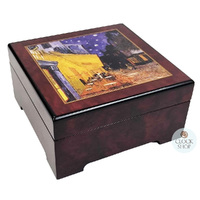 Wooden Musical Jewellery Box - Café Terrace at Night By Van Gogh (Haydn- Children's Symphony) image