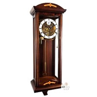 60cm Walnut 8 Day Mechanical Triple Chime Wall Clock By AMS image