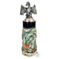 Dragon Beer Stein With Pewter Dragon On Lid 0.75L By KING image