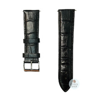 22mm Black Croco Leather Band By CLASSIQUE image