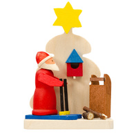 6cm Santa With Skis By Graupner image