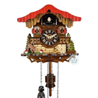 Rabbit & Trees Battery Chalet Cuckoo Clock 20cm By ENGSTLER image