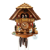 Seesaw 1 Day Mechanical Chalet Cuckoo Clock With Dancers 31cm By SCHNEIDER image