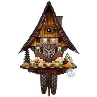 Musical Couple 8 Day Mechanical Chalet Cuckoo Clock 36cm By TRENKLE image