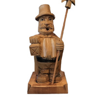 23cm Hand Carved Night Watchman German Incense Burner By Master Carver image