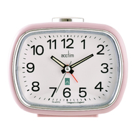 9cm Camille Pink Analogue Alarm Clock By ACCTIM (No Alarm Or Box) image