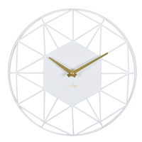 30cm Alva White Metal Wire Wall Clock By ACCTIM image