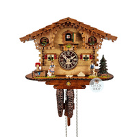 Children & Geese 1 Day Mechanical Chalet Cuckoo Clock 22cm By TRENKLE image