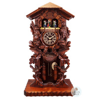 Before The Hunt Battery Carved Table Cuckoo Clock With Dancers 53cm By TRENKLE image