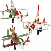 6cm Biplane Hanging Decoration- Assorted Designs image