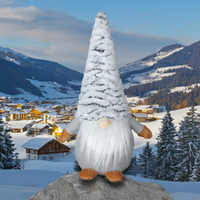 34cm Winter Gnome With White Fluffy Hat image