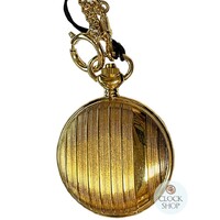 48mm Gold Unisex Pocket Watch With Pin Stripes By CLASSIQUE (Arabic) image