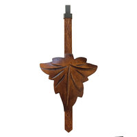 Cuckoo Clock Quartz Pendulum Medium Maple Leaf in Walnut Colour - Rod Length 150mm image