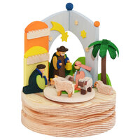 Nativity Music Box With Animals & Tree By Graupner (Silent Night) image