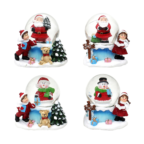 7cm Santa & Snowman Snow Globe - Assorted Designs