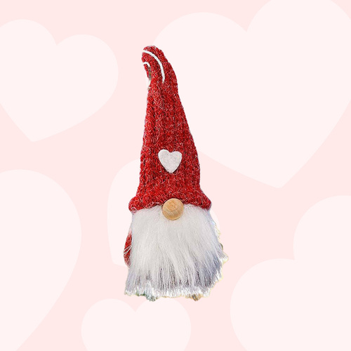 11cm Red Or Grey Gnome Hanging Decoration- Red