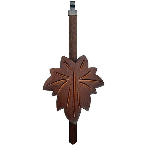 Cuckoo Clock Mechanical Pendulum Large Maple Leaf Matt Finish Rod Length 180mm