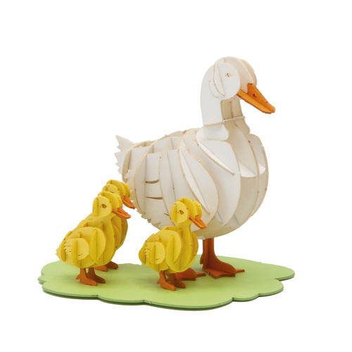 3D Paper Model - Goose Family