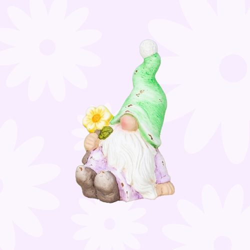 15.5cm Garden Gnome With Flower