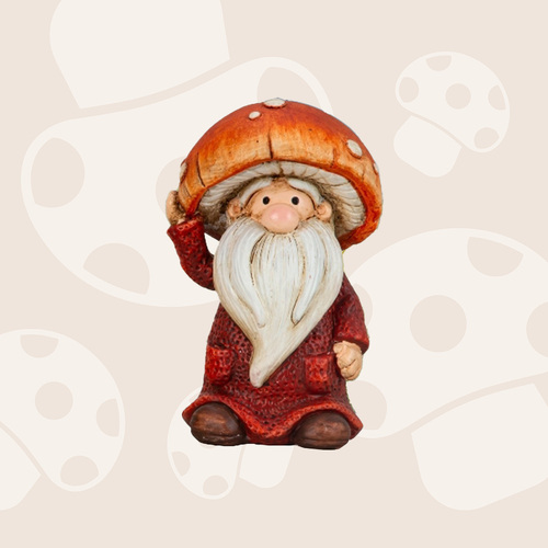 12cm Red Mushroom Gnome