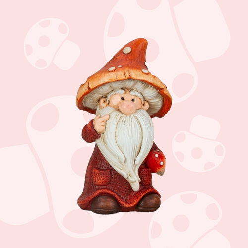 15.5cm Mushroom Gnome - Red