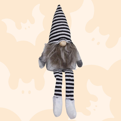 20cm Black & White Gnome Shelf Sitter - Boy