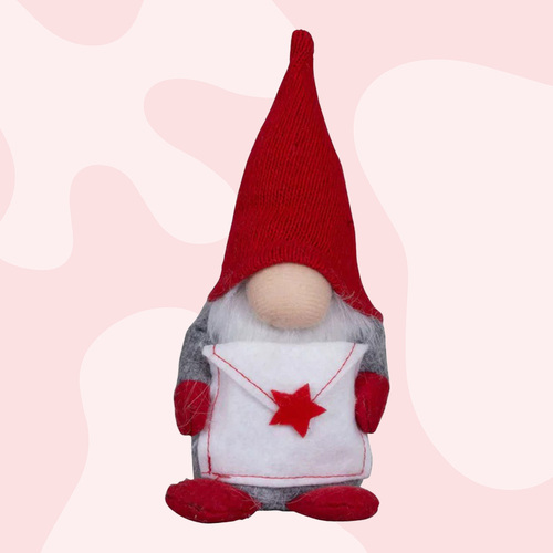 20cm Christmas Messenger Gnome With Red Hat