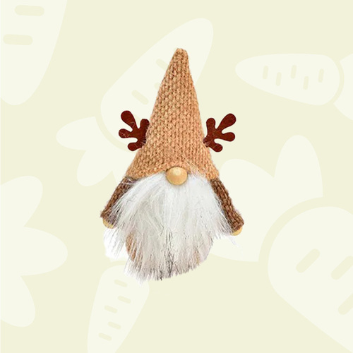 16cm Reindeer Gnome With Light Brown Hat