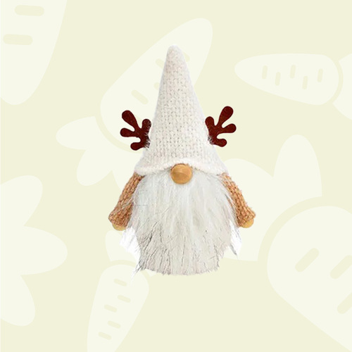 16cm Reindeer Gnome With White Hat