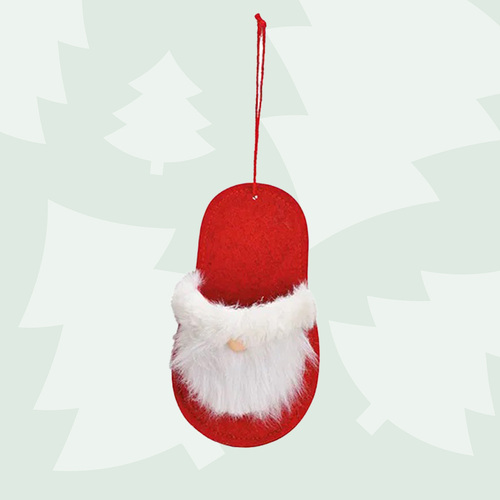 16cm Red Gnome Slipper Hanging Decoration