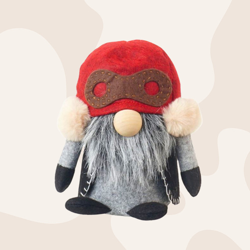 20cm Aviator Gnome- Red Hat