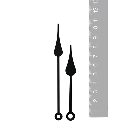 Black Spade Euroshaft Quartz Hands (105mm & 80mm)