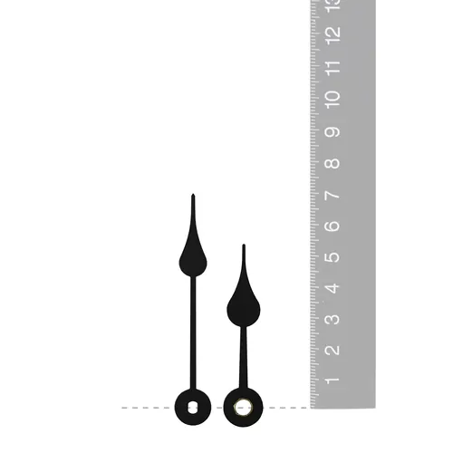 Black Spade Euroshaft Quartz Hands (70mm & 52mm)