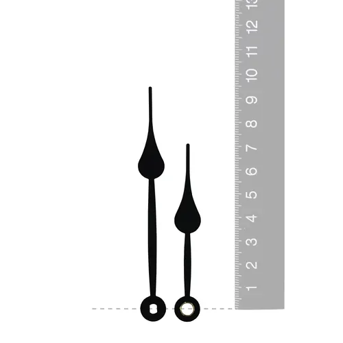 Black Spade Euroshaft Quartz Hands (94mm & 70mm)