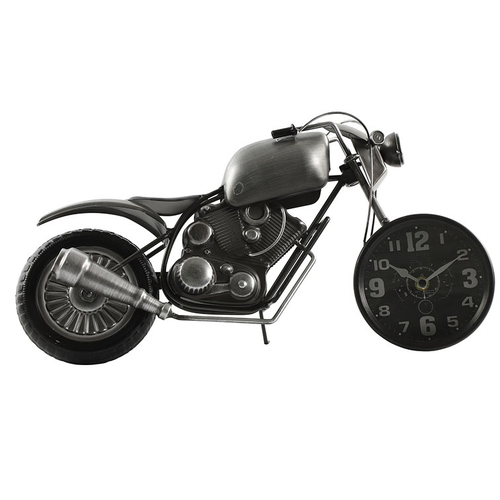 44cm Grey Motorbike Battery Table Clock By COUNTRYFIELD