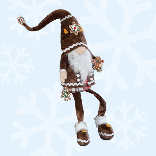 76cm Gingerbread Gnome Shelf Sitter