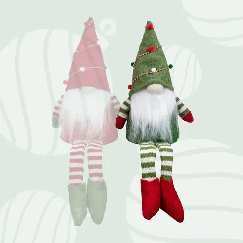 40cm Green Christmas Gnome Shelf Sitter