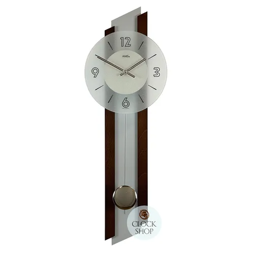 62cm Two Tone Pendulum Wall Clock With Round Dial By AMS