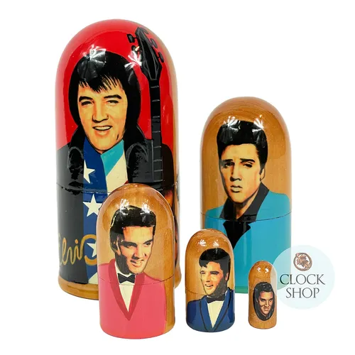 Elvis Russian Dolls- Red 11cm (Set Of 5)