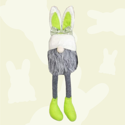 31cm Green Bunny Gnome With Bow